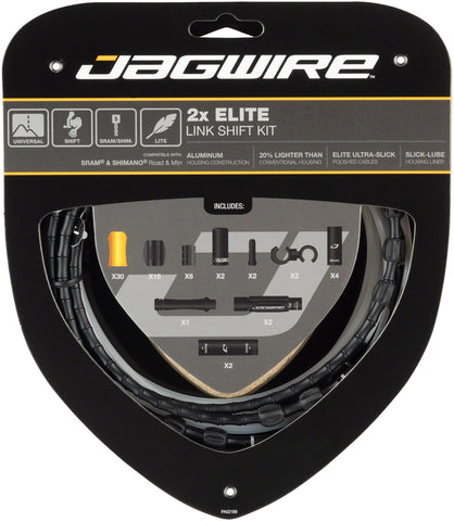 Jagwire 2x Elite Link Shift Cable Kit SRAM/Shimano with Polished UltraSlick