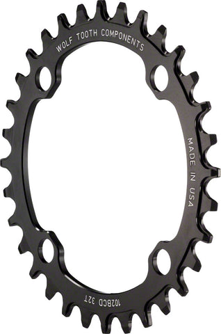 Wolf Tooth 102 BCD Chainring 32t 102 BCD 4Bolt DropStop For Shimano XTR