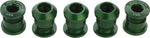 Wolf Tooth Set of 5 Chainring Bolts for 1x use Dual Hex Fittings Green