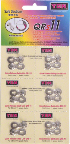 YBN 11Speed QRS Link Card of 6 Reusable up to 5 times