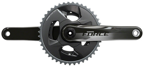 SRAM, Force AXS, Crankset, Speed: 12, Spindle: 28.99mm, BCD: 107, 46/33, DUB, 172.5mm, Black Gloss, Road