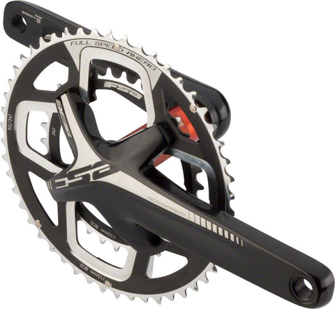 FSA, Gossamer Pro, Crankset, 11 sp., 170mm, 34/50T, BCD:110mm, Integrated 30mm axle, 386Evo ABS, 43.5mm, Noir