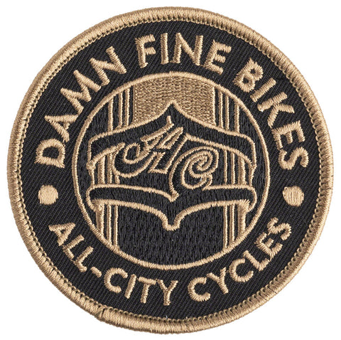 All City Damn Fine Patch - Black Gold Ones Size