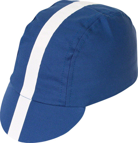 Pace Sportswear Classic Cycling Cap: Royal Blue with White Tape XL