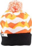 45NRTH Polar Flare Pom Hat Orange Black White One