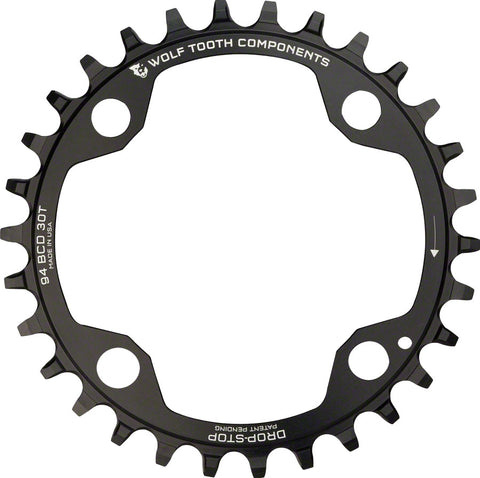 Wolf Tooth 94 BCD Chainring 30t 94 BCD 4Bolt DropStop For SRAM Cranks