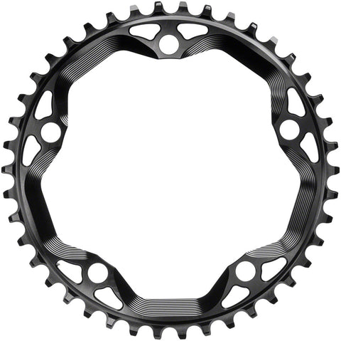 absoluteBLACK Round 130 BCD CX Chainring - 42t 130 BCD 5-Bolt Narrow-Wide