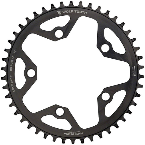 Wolf Tooth 110 BCD Cyclocross and Road Chainring 46t 110 BCD 5Bolt Drop