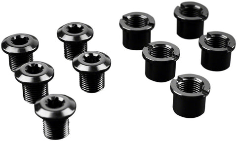 absoluteBlack Chainring Bolt Set Short Bolts and Nuts Set of 5 Black