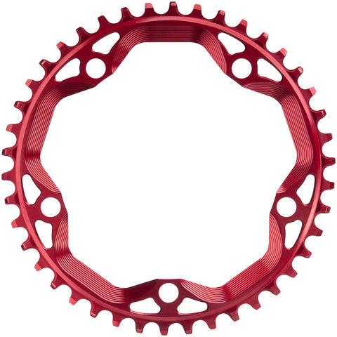 absoluteBLACK Round 130 BCD CX Chainring - 42t 130 BCD 5-Bolt Narrow-Wide