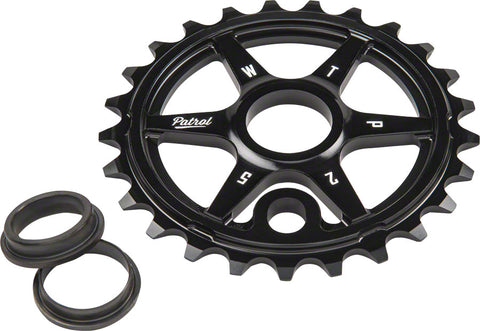 We The People Patrol Sprocket 30t Black 23.8mm Spindle Hole With Adaptors for