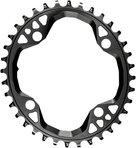 absoluteBlack Oval 104 BCD Chainring 36t 104 BCD 4Bolt NarrowWide Black