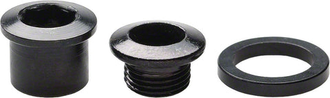 CHAINRING BOLT SET TV 5-ARM SGL STL w/SPACER BK