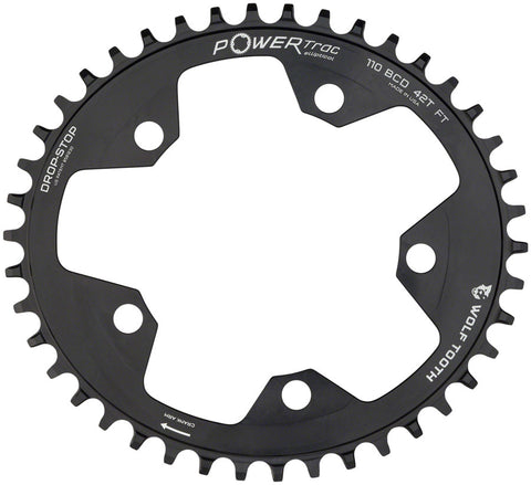 Wolf Tooth Elliptical 110 BCD Chainring 38t 110 BCD 5Bolt DropStop