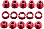 BOX One 7075 Alloy Chainring Bolts 15pcs Red