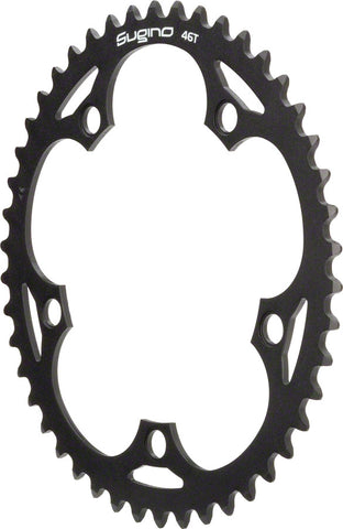 Sugino 46t x 130mm 1/2x 1/8 5Bolt Chainring Black