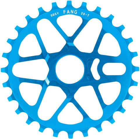 Chainring 1Pc Ody 28T Tom Dugan Fang Ano-Cyan Bl