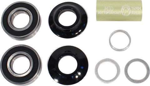 Profile Racing Mid Bottom Bracket Set Black (no Spindle)