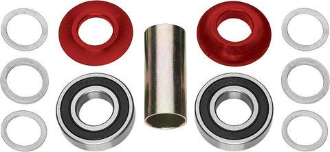 Profile Racing Mid Bottom Bracket Set Red (no Spindle)