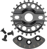 Chainring 1Pc Ody 25T Halfbash W/Guard Bk