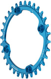 Wolf Tooth Elliptical 104 BCD Chainring 32t 104 BCD 4Bolt DropStop Blue