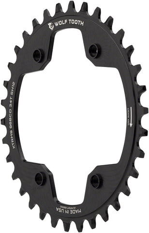 Wolf Tooth 96 BCD Chainring - 34t 96 Asymmetric BCD 4-Bolt For Shimano