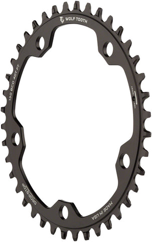 Wolf Tooth 130 BCD Road and Cyclocross Chainring 38t 130 BCD 5Bolt Drop