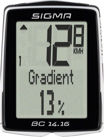 Sigma BC 14.16 Bike Computer - Wired Black