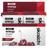 Skratch Labs Sport Energy Chews Caffeinated Sour Cherry Box of 10