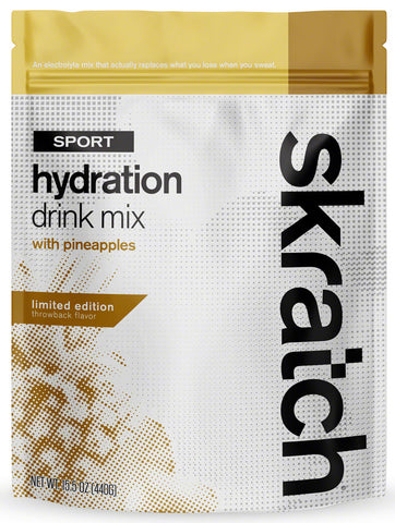 Skratch Labs Sport Hydration Drink Mix Pineapple 20 Serving Resealable