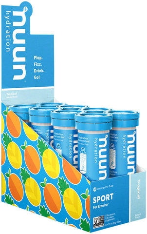 Nuun Sport Hydration Tablets Tropical Fruit Box of 8 Tubes