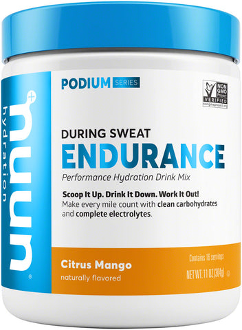 Nuun Endurance Hydration Drink Mix Citrus Mango 16 Serving Canister