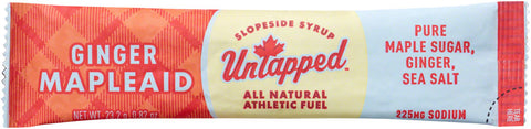 UnTapped Mapleaid Athlete Fuel Drink Mix Ginger Box of 16 packets
