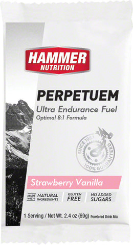 Hammer Perpetuem Strawberry Vanilla 12 Single Serving Packets