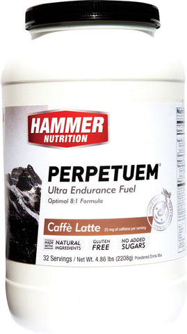 Hammer Perpetuem Cafe Latte (with caffeine) 32 Servings