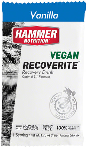 Hammer Vegan Recoverite Drink Mix Vanilla 12 Single Serving Packets