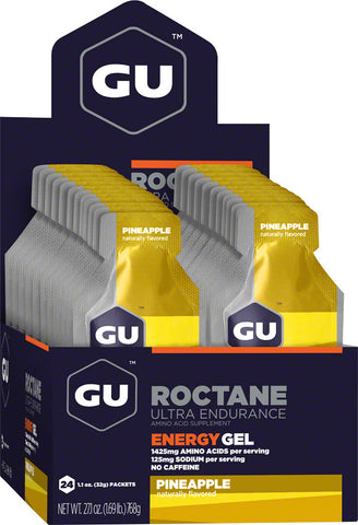 GU Roctane Energy Gel Pineapple Caffeine Free Box of 24