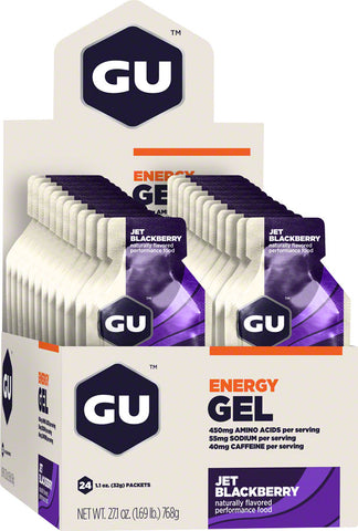 GU Energy Gel Jet Blackberry Box of 24