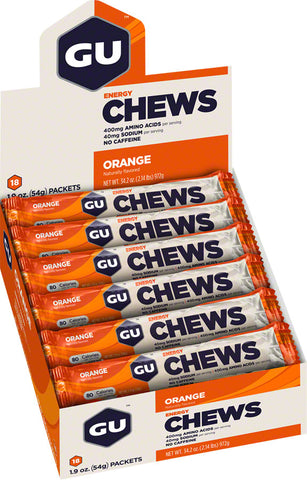 GU Energy Chews Orange Box of 18