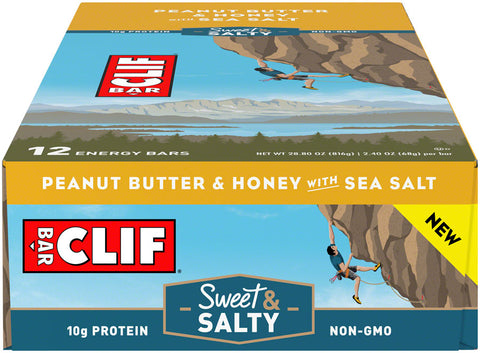 Clif Bar Original Bars Peanut Butter and Honey with Sea Salt Box of 12