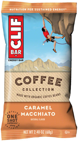 Clif Bar Original Caramel Macchiato w/ Caffeine Box of 12
