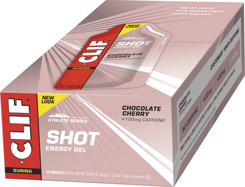 Clif Shot Gel: Chocolate Cherry Turbo with Caffeine 24-Pack