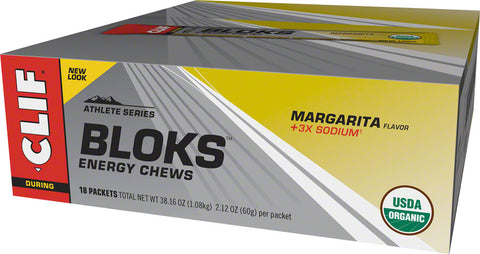 Clif Shot Bloks Margarita with 3x Sodium Box of 18