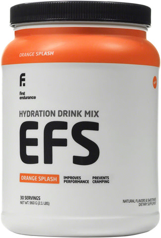 1st Endurance, EFS, Drink Mix, Orange Splash, Jar, 30 servings