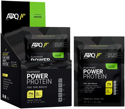 ATAQ by MODe Plant Based Protein Mix Matcha Green Tea Box of 8 Single