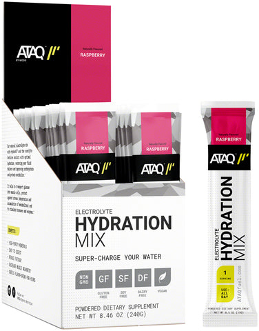 ATAQ by MODe Hydration Mix Raspberry Box of 16 Single Serving Packets