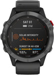 Garmin Fenix 6 Pro Solar GPS Watch Slate GRAY with Black band