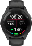 Garmin Forerunner 265 GPS Smartwatch - 46mm Black Bezel and Case Black/Powder Gray Silicone Band