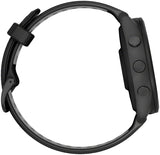 Garmin Forerunner 265 GPS Smartwatch - 46mm Black Bezel and Case Black/Powder Gray Silicone Band