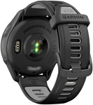 Garmin Forerunner 265 GPS Smartwatch - 46mm Black Bezel and Case Black/Powder Gray Silicone Band